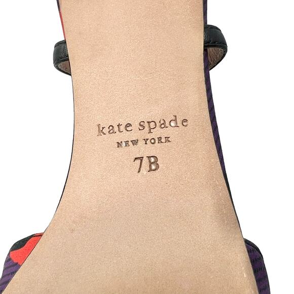 NWOB Kate Spade Marielle Floral Sling Back Kitten Heels Size 7 - Picture 7 of 7